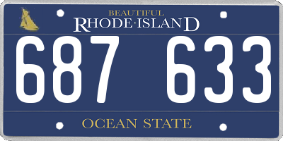 RI license plate 687633