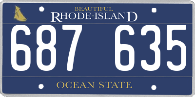 RI license plate 687635