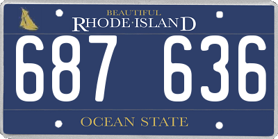 RI license plate 687636