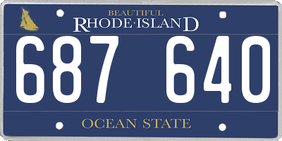 RI license plate 687640