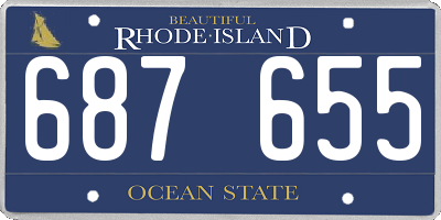 RI license plate 687655
