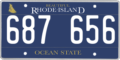 RI license plate 687656