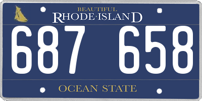RI license plate 687658