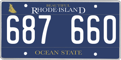 RI license plate 687660