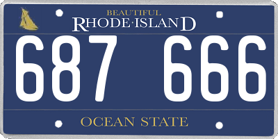 RI license plate 687666