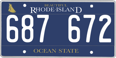 RI license plate 687672