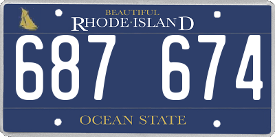 RI license plate 687674