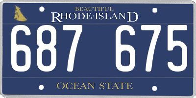 RI license plate 687675