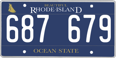 RI license plate 687679
