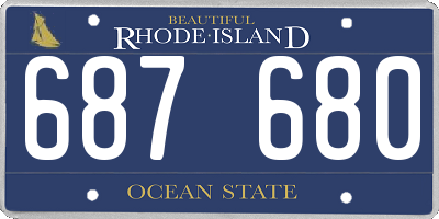 RI license plate 687680