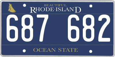 RI license plate 687682