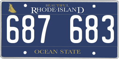 RI license plate 687683