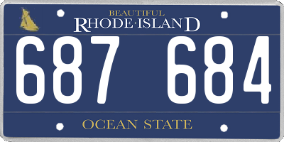 RI license plate 687684