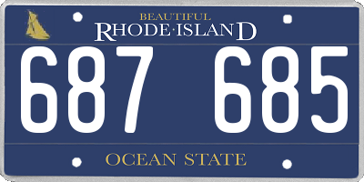 RI license plate 687685