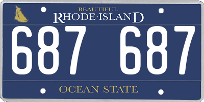 RI license plate 687687