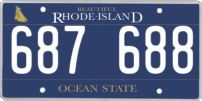 RI license plate 687688