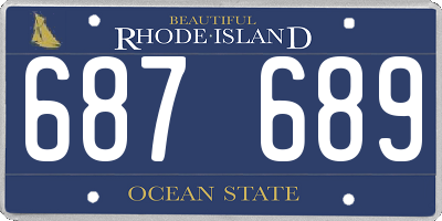 RI license plate 687689