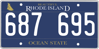 RI license plate 687695