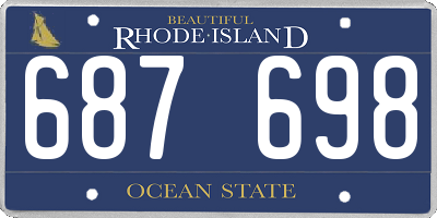 RI license plate 687698
