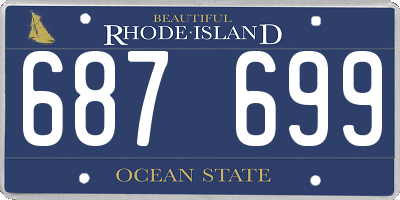 RI license plate 687699