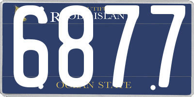 RI license plate 6877