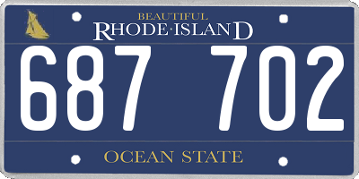 RI license plate 687702