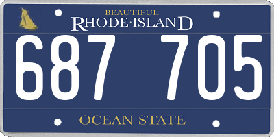 RI license plate 687705