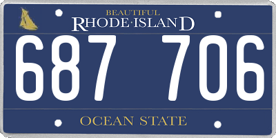 RI license plate 687706