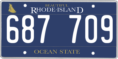RI license plate 687709