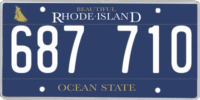RI license plate 687710