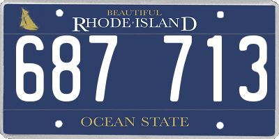 RI license plate 687713