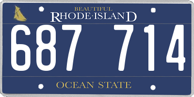 RI license plate 687714