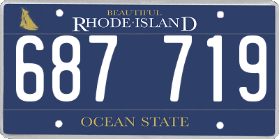 RI license plate 687719