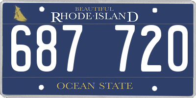 RI license plate 687720