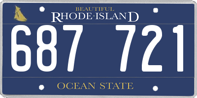 RI license plate 687721