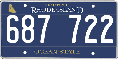 RI license plate 687722