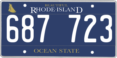 RI license plate 687723