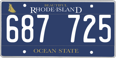 RI license plate 687725
