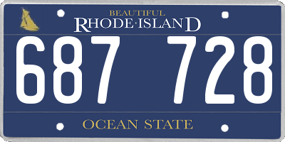 RI license plate 687728