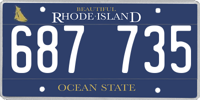 RI license plate 687735
