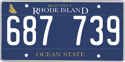 RI license plate 687739