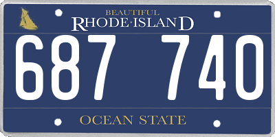 RI license plate 687740