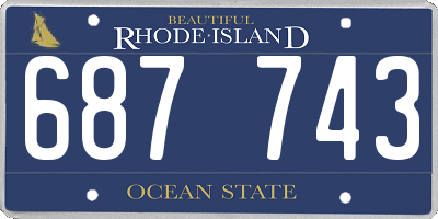 RI license plate 687743