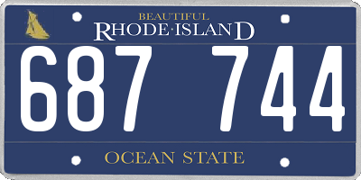 RI license plate 687744