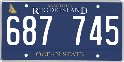 RI license plate 687745