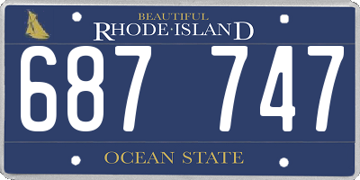 RI license plate 687747