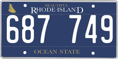 RI license plate 687749