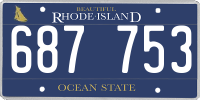 RI license plate 687753