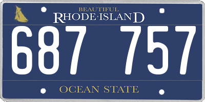 RI license plate 687757