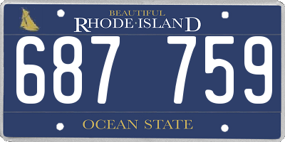 RI license plate 687759